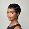 Full Lace Wave Curls Pixie Cut Wig 100% Human Hair