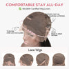 Full Lace Short Wavy Curls With Brown Higlights Human Hair Wig