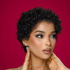 3A Coils Full Lace Natural Black Loose Curly Wig