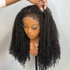 Afro Curly Lace Frontal Wig With 3C Hybrid Hairline