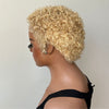 Bold Spirit 613 Blonde Short Curly Afro 13x6 Lace Wig with Defined Curls