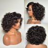 Side Part Fluffy Rose Curly Bob Lace Human Hair Wig