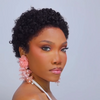 Full Lace 3C Curly Natural Black Loose Curly Pixie Wig
