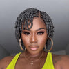 Salt and Pepper HD Full Lace Twist-out Afro Pixie Wig
