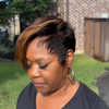 13x6 Lace Ombre Brown Highlights Layered Pixie Cut Wig