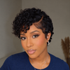 80s Retro Side-Part Curly Pixie 13x6 Lace Wig