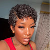 13x4 Lace Short Pixie Curly Wig 100% Human Hair