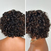Brown Highlights Glueless Voluminous Curly bob Wig With Bangs