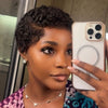 Beginner-friendly Full Lace Short 4B Kinky Coily Pixie Wig