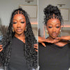 Fully Handmade Knotless Braid Glueless HD Lace Wig with Invisible Drawstring