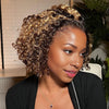 Golden Blonde Higlight Curly BOB 13x4 Lace Front Wig