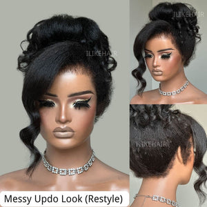 360 Lace Frontal Kinky Edges Ventilated Wig