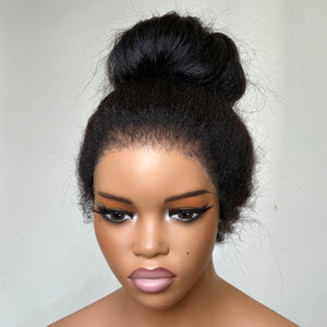 360 Lace Frontal Kinky Edges Ventilated Wig