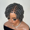 Salt and Pepper HD Full Lace Twist-out Afro Pixie Wig