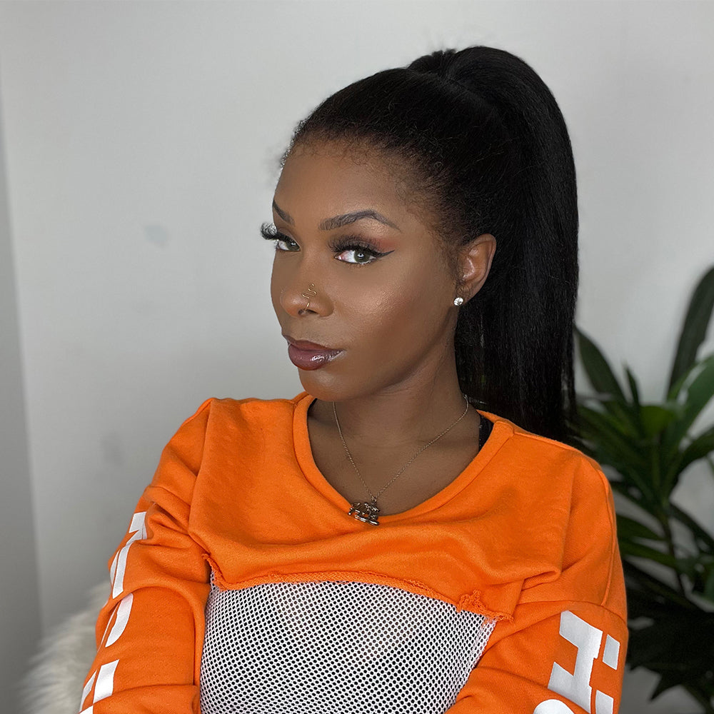 Natural 360 Lace Frontal Kinky Edges Ventilated Wig
