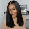Put on & Go Short Cut Silky Straight Bob 5x5 Lace Closure Wig