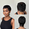 Full Lace Wave Curls Pixie Cut Wig 100% Human Hair