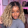 Ombre Blonde HD Full Lace Middle Part Boho Locs Wig with Baby Hairs