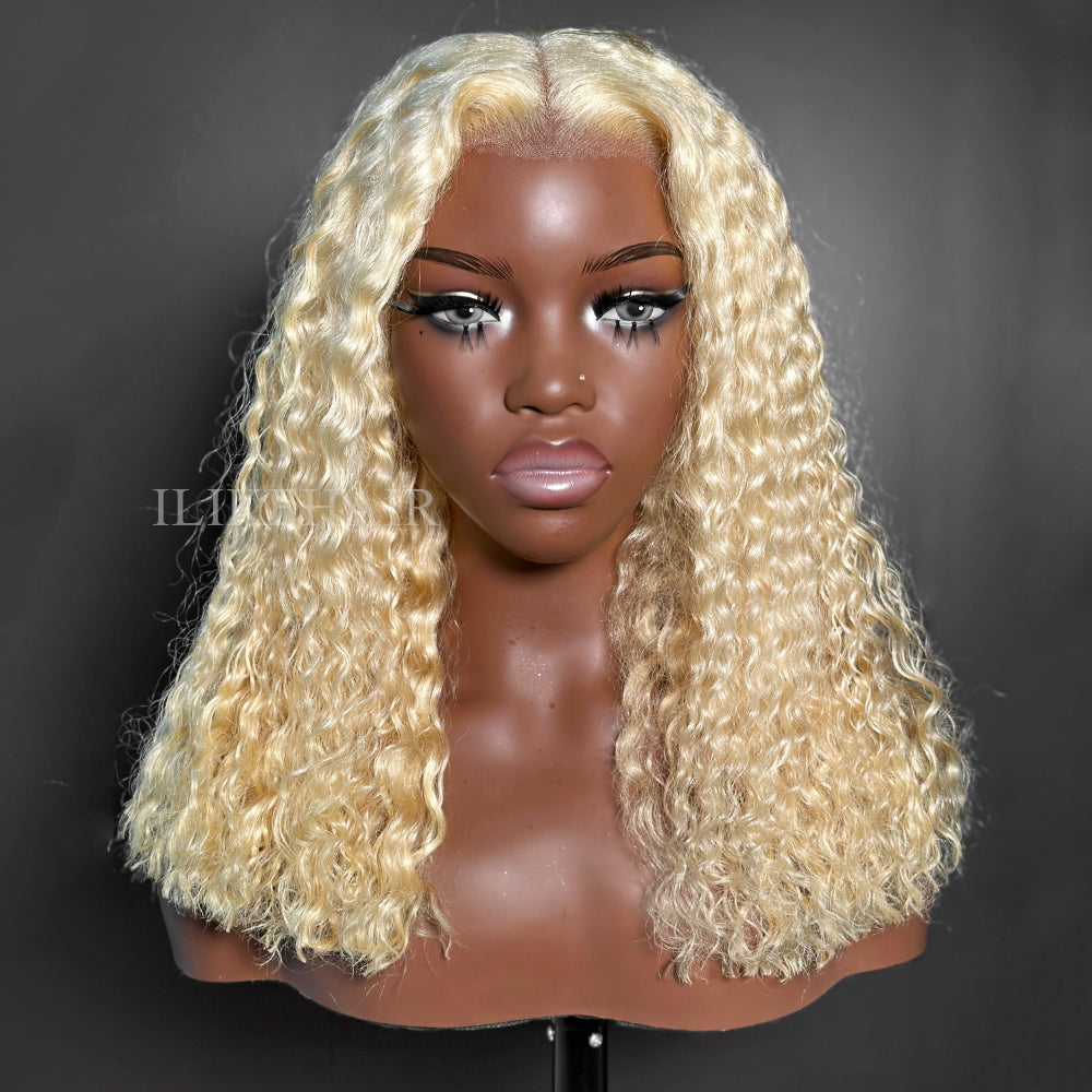 
            
                Load image into Gallery viewer, Blonde 613 Color Deep Wave 13x4 Lace Frontal Wig
            
        