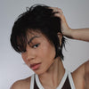 Glueless Short Pixie Cut Straight Bob Wig With Fringes