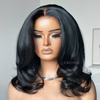 Mid-Length Blowout Layered Haircut Glueless 5x5 Lace Closure Wig