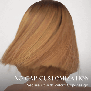 Ombre Honey Blonde Adjustable Cap Virgin Hair Bob HD Lace Wig