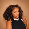 Reddish Brown Bouncy Curly Wig Shoulder Length Soft Natural Look