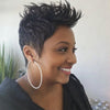 Full Lace Spiky Pixie Cut With Laid Edges Wig