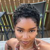 Full Lace Minimal Curly Afro Pixie Cut Wig With Drawstring