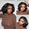 Natural Black Boss Chic Bob With Kinky Edges Wig