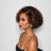 Bouncy Short Curly Bob Side Part HD Lace Front Wig with Face Framing Curls