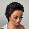 Full Lace Short Wavy Pixie Cut Wig With Drawstring