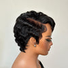 Vintage Glam Side-Part Wavy Pixie Cut 13x6 Lace Wig