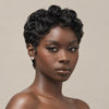 Retro Glam Curly Pixie 13x6 Lace Wig with Curled Fringe