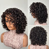 Short Bob Bouncy Loose Curly Blonde Highlight Lace Front Wig