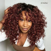 Put On And Go Ombre Ginger Brown Curly Wig With Bangs