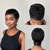 Full Lace Wave Curls Pixie Cut Wig 100% Human Hair