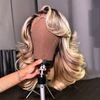 Long Layered Body Wave 7x5 Lace Closure Wig with Side-Swept Bangs
