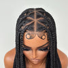 Full Lace Criss-Cross Long Box Braids Wig With Drawstring