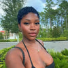 Vogue Full Lace Short Water Wave Pixie Wig with Bangs