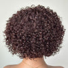 Put on & Go Brown Pixie Cut Curly Bob Wig 100% Human Hair