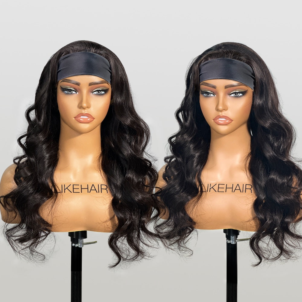 Glueless Affordable Headband Wig Human Hair Body Wave