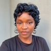 Beginner Friendly Natural Black 90s Bixie Short Hair Wavy Wig