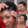 Soft Glam Full Lace Short Curly Afro Pixie Wig for Summer Wear