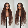 Full Lace Brown Micro Grid Knotless Braids Wig With Invisi Drawstring