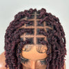Full Lace Ombre Burgundy Goddess Locs With Drawstring Wig