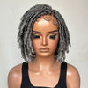 Salt and Pepper HD Full Lace Twist-out Pixie Wig with Baby Hairs
