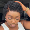 Effortless Full Lace Side Part Curly Pixie Wig with Defined Curls