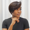 Boss Lady Side Part Layered Pixie Cuts Frontal Lace Wig