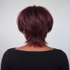 99J Burgundy Feathered Mullet 7x5 Drawstring Lace Wig with Bangs